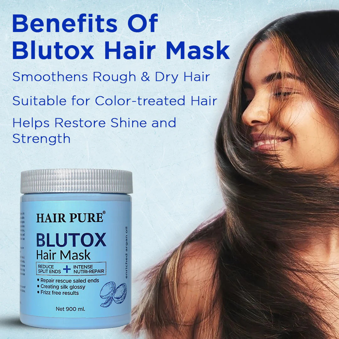 Bluetox Repair Hair Mask 900ml - Damage & Split End Repair for Dry, Damaged & Frizzy Hair