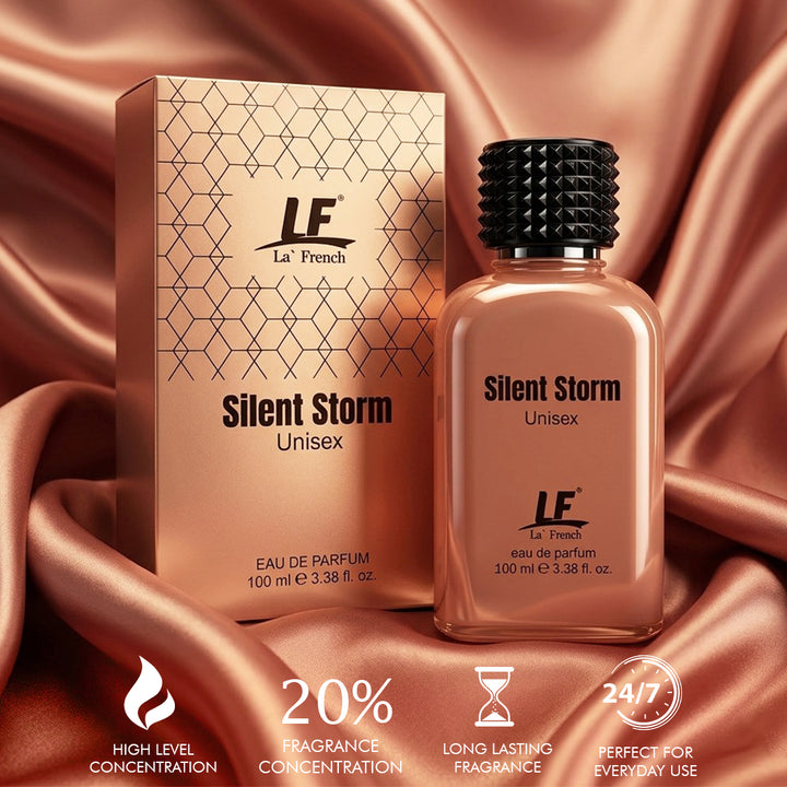 La French Silent Storm Premium Unisex Perfume 100ml | Long-Lasting Eau De Parfum for Men & Women | Citrus, Fresh Spicy, Green & Amber Notes
