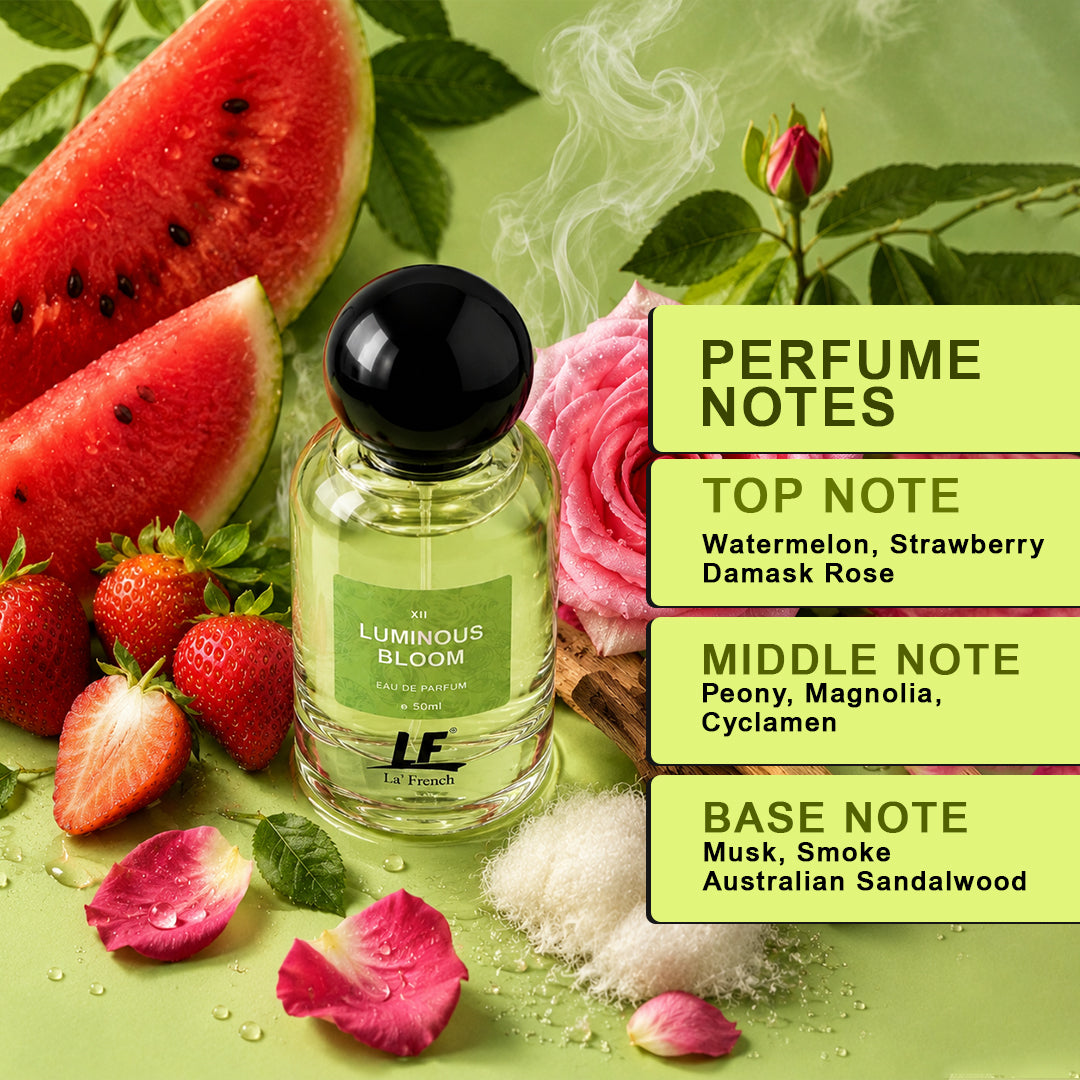 La French Luminous Bloom Unisex Perfume 50ml | Long-Lasting Eau de Perfume | Premium Luxury Fragrance for Men & Women | Floral, Fruity & Musky Scent