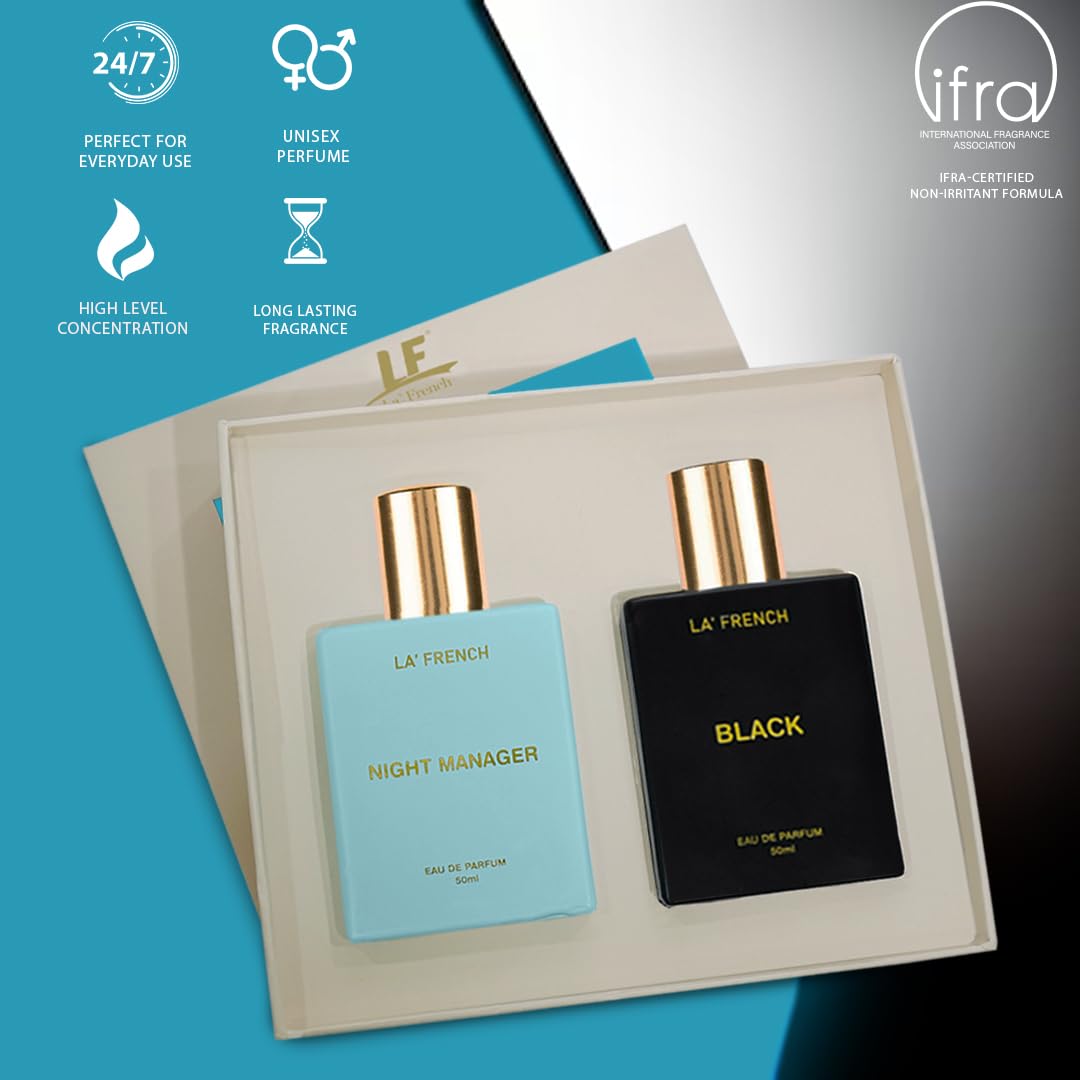 La French Night Manager & Black Perfume Gift Set Combo (2 x 50ml)