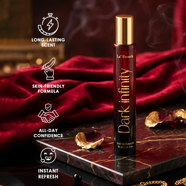Dark Infinity Perfume 30ml | Long Lasting Dark Woody Spicy Fragrance for Men & Women | Premium Unisex Eau De Parfum | Intense & Mysterious Scent