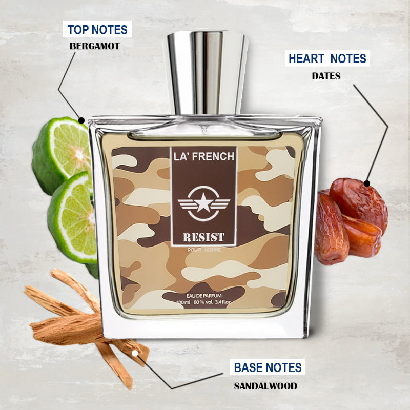 Resist Perfume for Men 100ml | Long Lasting Bold Woody Aromatic Fragrance | Premium Eau De Parfum for Men | Strong & Confident Scent