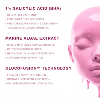 1% Salicylic Algae Peel Off Mask Powder + Gel (25g + 75ml) | Deep Cleansing Anti-Acne Face Mask | Oil Control, Blackhead Removal & Pore Tightening Before