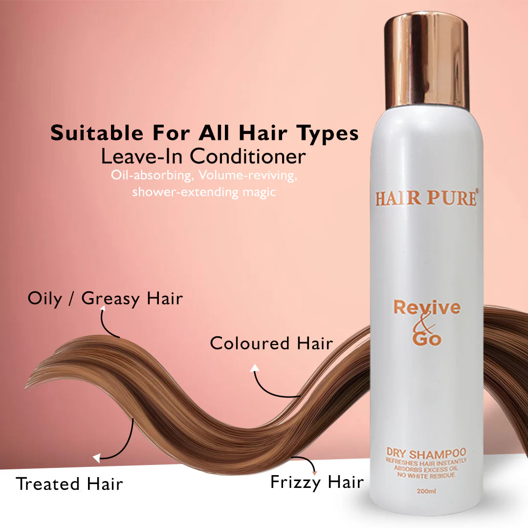 Dry Shampoo 200ml – Instant Oil Absorbing Spray for Fresh, Voluminous & Clean Hair Without Water