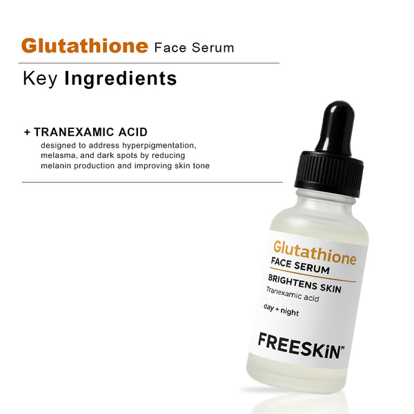 Glutathione Face Serum (30ml) | Brightening & Pigmentation Correction Serum with Tranexamic Acid for Radiant Glow