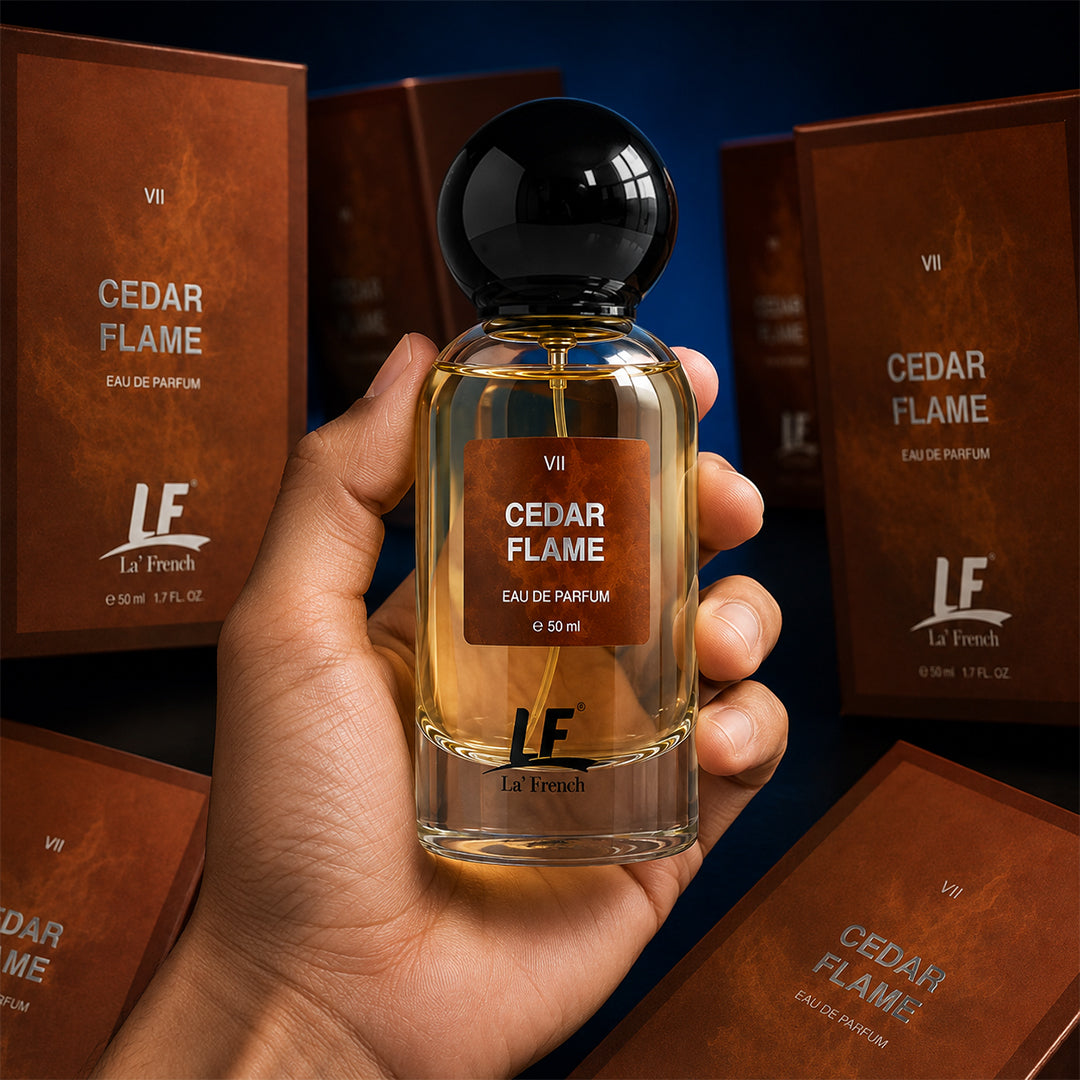 La French Cedar Flame Unisex Perfume 50ml | Long Lasting Premium Fragrance | Intense & Refreshing Scent | Eau de Parfum for Men & Women | Luxury Perfume for Daily Wear, Office, Parties