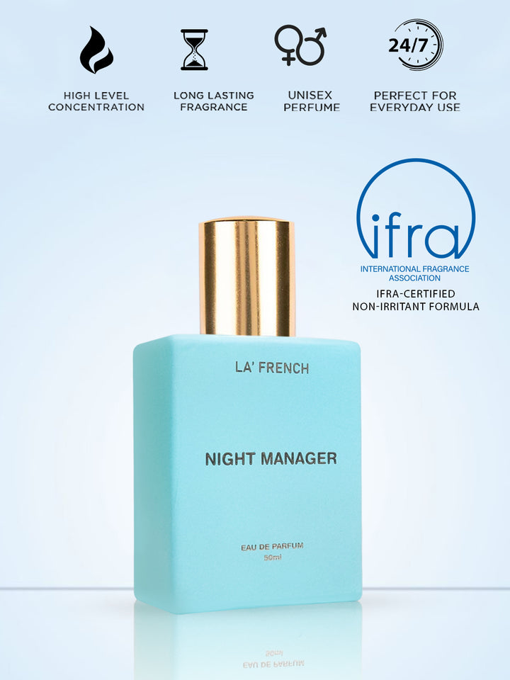 Night Manager Perfume for Men & Women 50ml | Long Lasting Warm Woody Spicy Fragrance | Premium Unisex Eau De Parfum | Elegant Night Scent