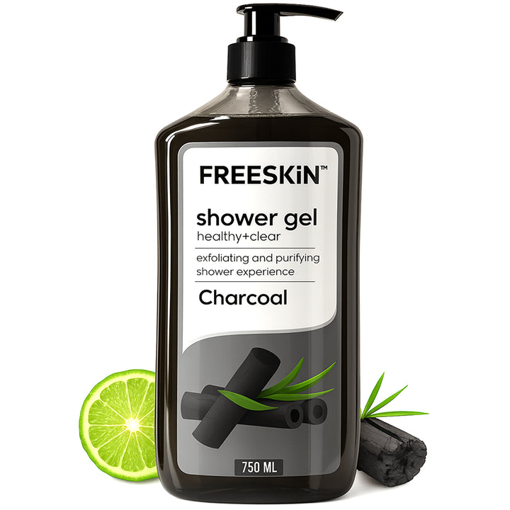 Charcoal Shower Gel 750ml | Deep Cleansing Body Wash with Activated Charcoal | Oil Control, Detox & Refreshing Skin Cleanser for Men & Women