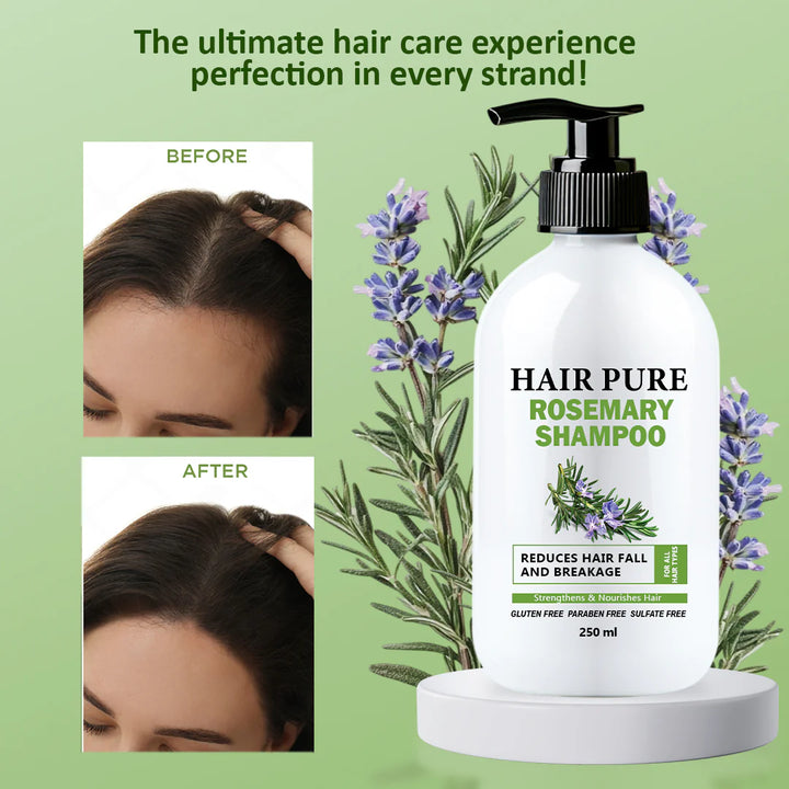 Anti-Hair Fall Shampoo (Hair Pure Rosemary) 250 ml with Rosemary Extract to Grow Thick and Stronger Hair