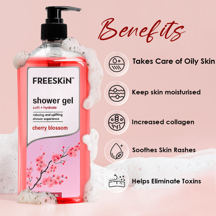 Cherry Blossom Shower Gel 750ml | Nourishing Body Wash with Natural Extracts | Gentle Cleanser for Soft, Smooth & Glowing Skin
