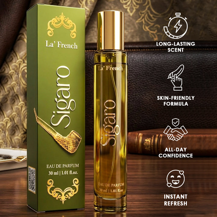 Sigaro Perfume 30ml | Long Lasting Tobacco Woody Spicy Fragrance for Men & Women | Premium Unisex Eau De Parfum | Rich & Bold Signature Scent