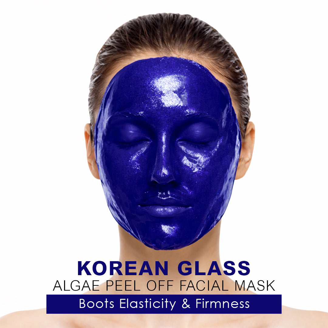 Korean Algae Peel Off Mask Powder + Gel | Glass Skin Glow Face Mask | Deep Hydration, Brightening & Skin Smoothing Rubber Mask