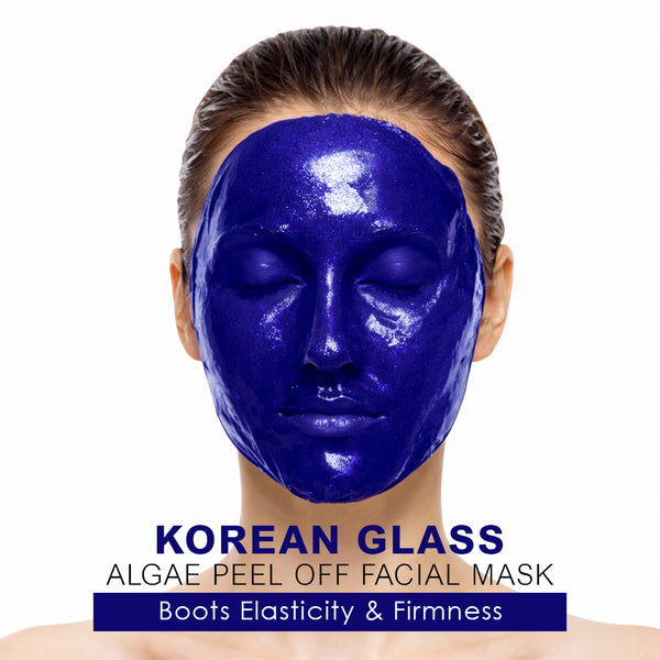 Korean Algae Peel Off Mask Powder + Gel | Glass Skin Glow Face Mask | Deep Hydration, Brightening & Skin Smoothing Rubber Mask