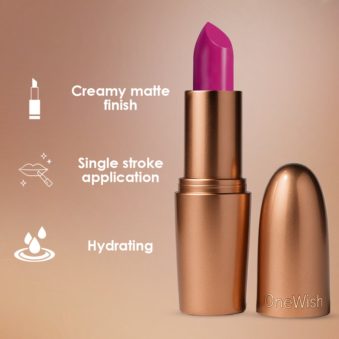 Creamy Matte Lipstick Dramatic Red 3.8g (Shade 23) – Long-Lasting, Full Coverage Bold Red Matte Lipstick