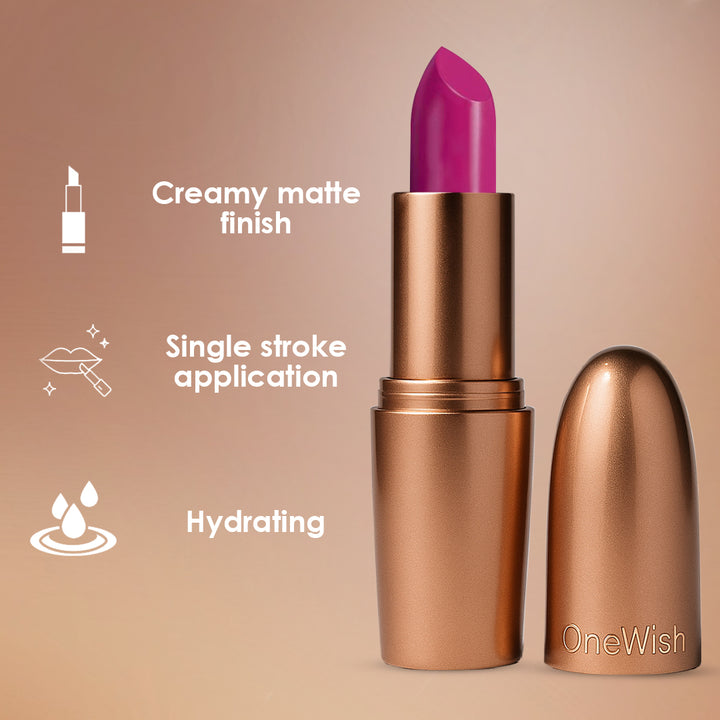 Creamy Matte Lipstick Dramatic Red 3.8g (Shade 23) – Long-Lasting, Full Coverage Bold Red Matte Lipstick