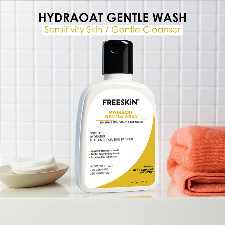 Hydraoat Gentle Face Wash 125ml | Oat-Based Hydrating Cleanser for Sensitive Skin | Redness Relief, Barrier Repair & Daily Gentle Face Wash