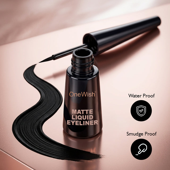 Matte Liquid Eyeliner 3.5ml – Intense Black, Smudge-Proof & Long-Lasting