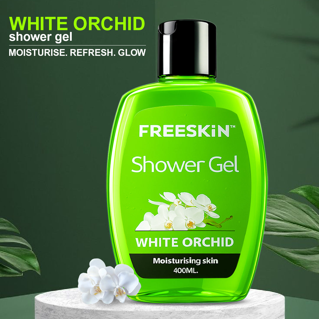 White Orchid Shower Gel 400ml | Moisturizing Body Wash with Orchid Extracts | Gentle Cleanser for Soft, Smooth & Nourished Skin
