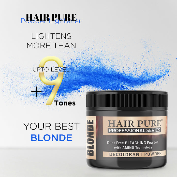 Bleaching Decolorant Powder 100g – Multi Blond Hair Lightener with Anti-Yellow Effect for 9-Level Lightening