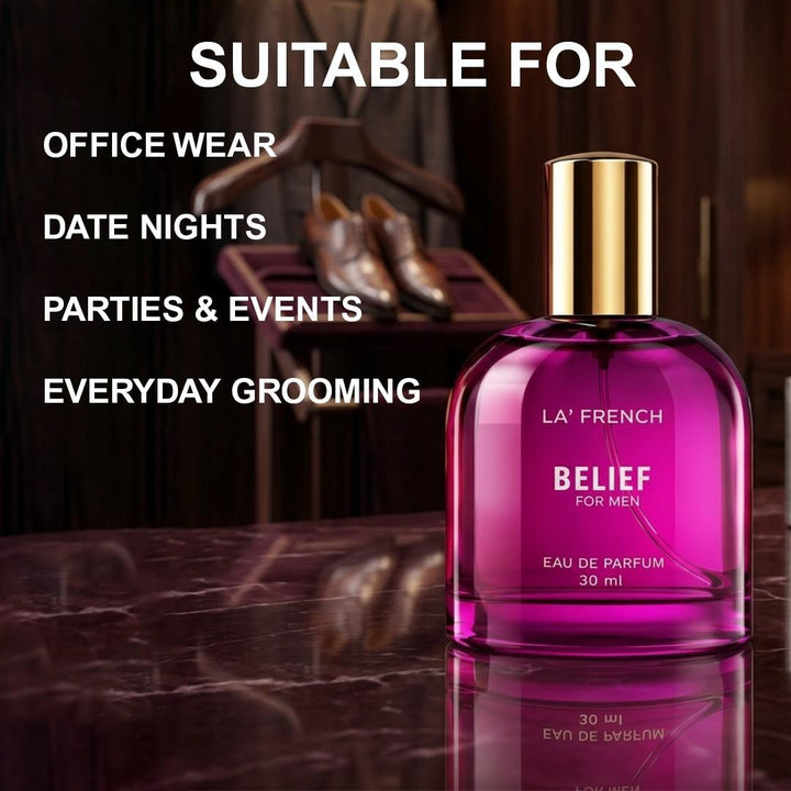 Belief Perfume for Men 30ml | Long Lasting Fresh Woody Aromatic Fragrance