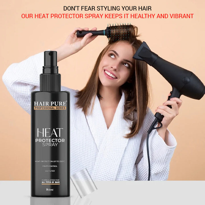 Heat Protector Spray 230°C 200ml – Heat Protection Mist with Grapeseed Oil & Pro Vitamin B5 for Frizz-Free Styling