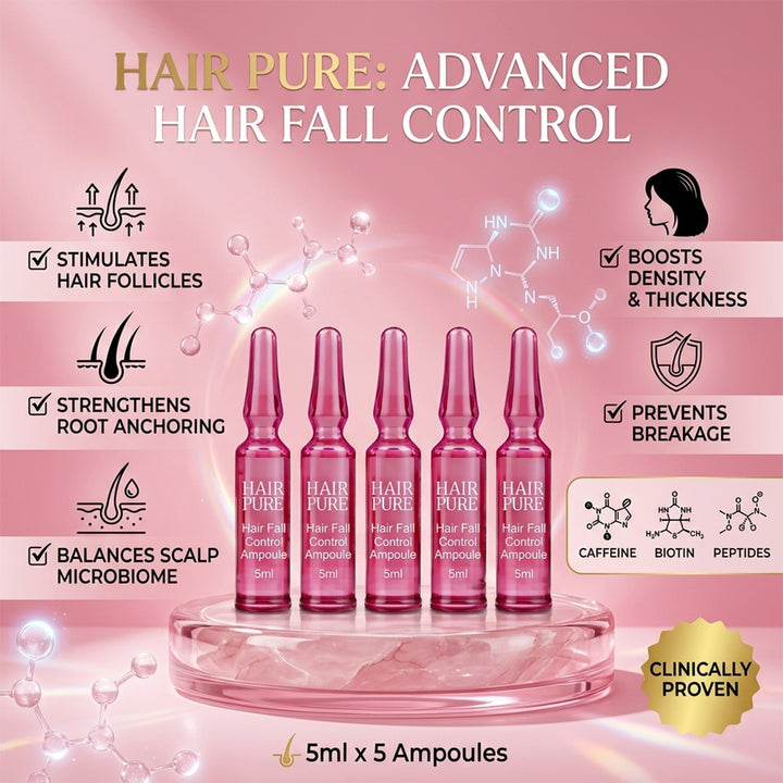 Hair Fall Control Ampoule 5ml |  Strengthening Hair Treatment to Reduce Hair Fall & Breakage