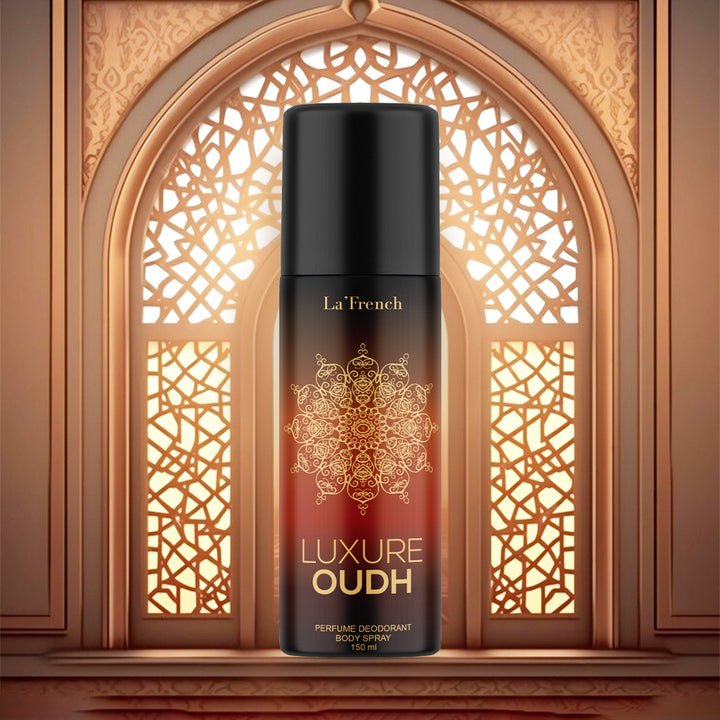 Luxure Oudh Perfume Deodorant Body Spray 150ml | Long Lasting Oud Fragrance | Premium Woody & Musky Deodorant for Men & Women