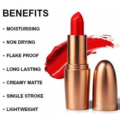 Creamy Matte Lipstick Coral Coded Shade 03 – Long Lasting Matte Lipstick, Full Coverage, Highly Pigmented Coral Lip Color for Women (3.8g) promises