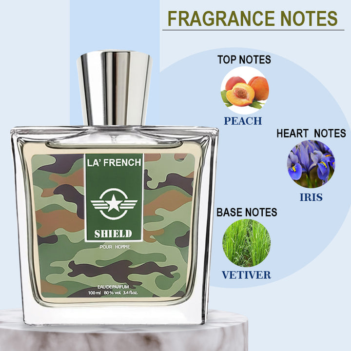Shield Perfume for Men 100ml | Long Lasting Aqua Floral Woody Fragrance | Premium Eau De Parfum for Men | Fresh & Powerful Masculine Scent