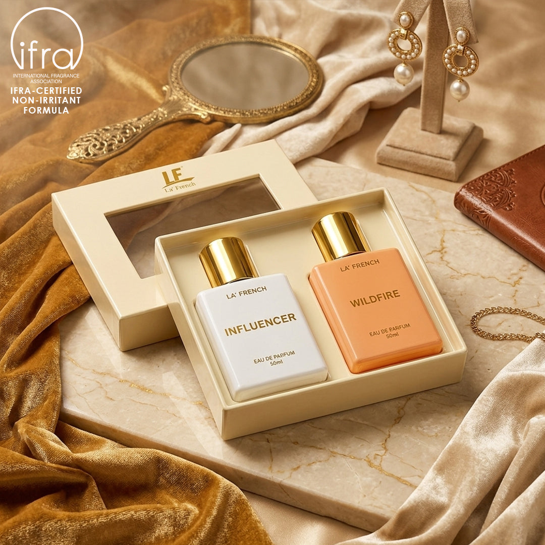 Influencer & Wildfire Eau De Parfum Combo 50ml| Long Lasting Luxury Perfume Set For Men & Women