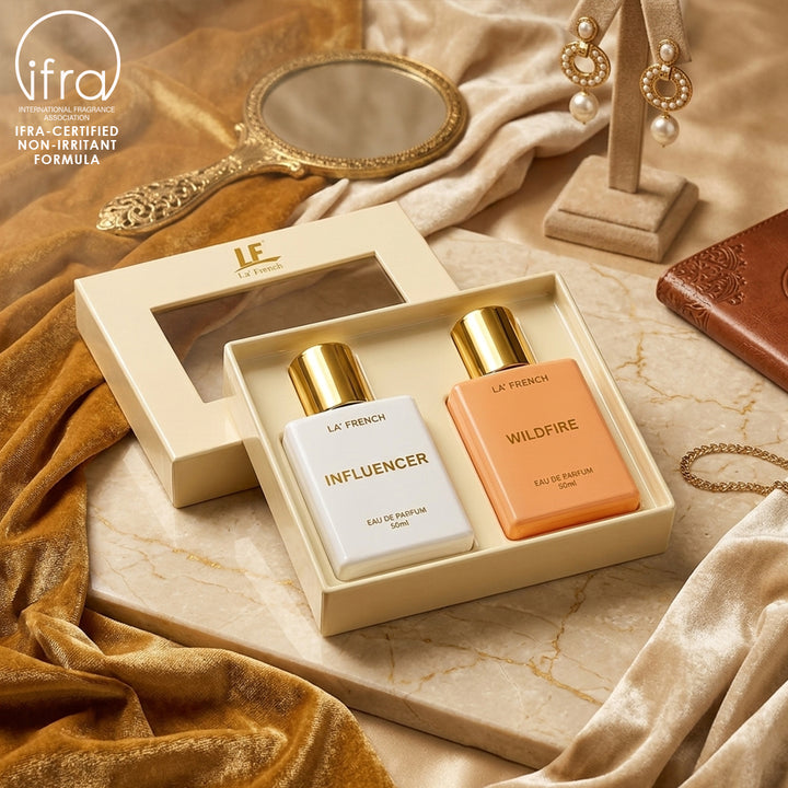Influencer & Wildfire Eau De Parfum Combo 50ml| Long Lasting Luxury Perfume Set For Men & Women