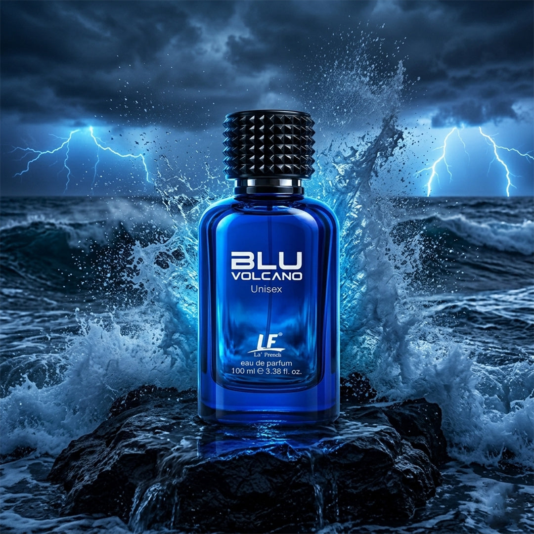 La French Blu Volcano Perfume for Men & Women 100ml | Premium Long-Lasting Unisex Fragrance with Vanilla, Amber & Warm Spicy Notes