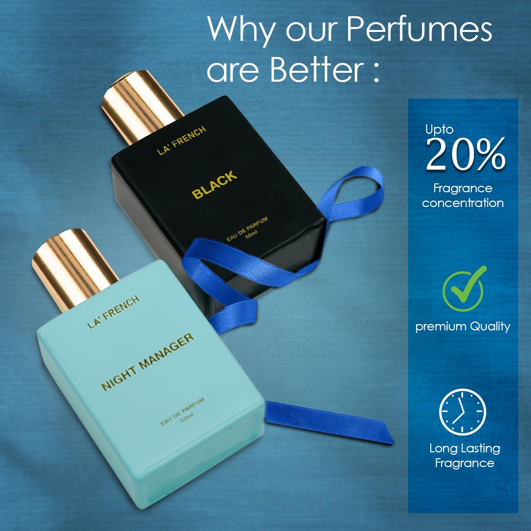 La French Night Manager & Black Perfume Gift Set Combo (2 x 50ml)
