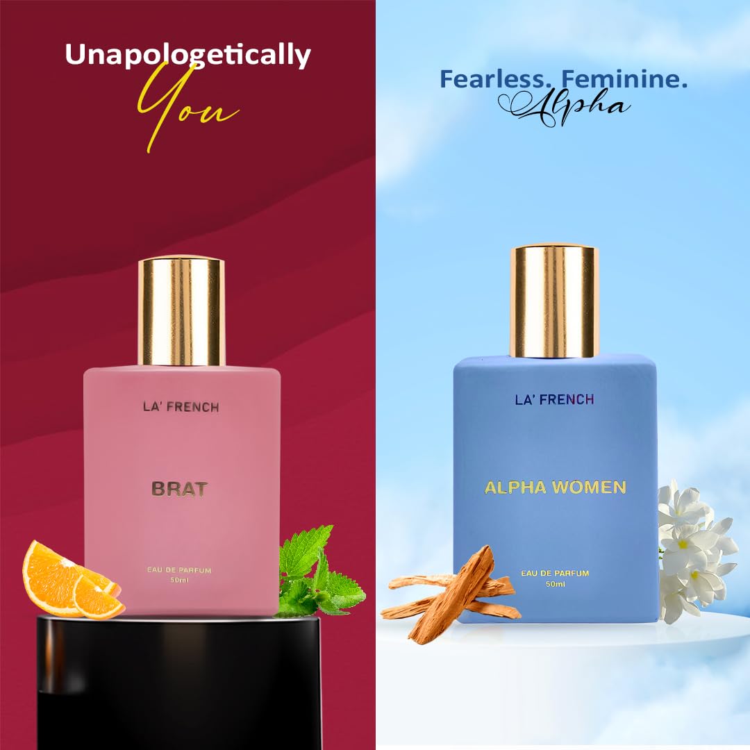 La French Unisex Perfume Gift Set Brat & Alpha Women Gift Set (2 x 50ml)