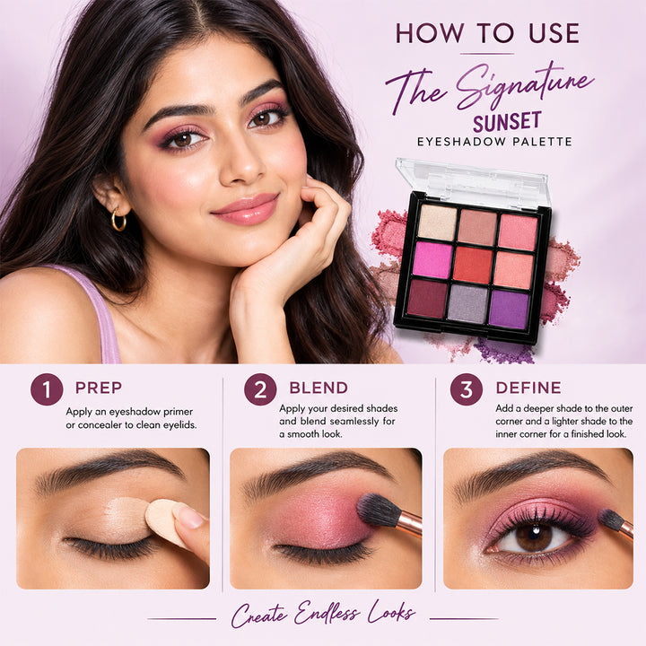 Sunset Eye Shadow Palette 9g | 9 in 1 Sunset Shades for Women
