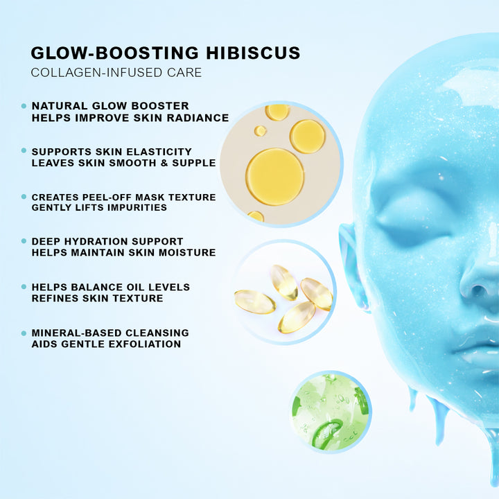 Collagen Algae Peel Off Mask Powder + Gel | Hydrating & Firming Face Mask | Glow Boosting, Elasticity & Skin Nourishing Rubber Mask
