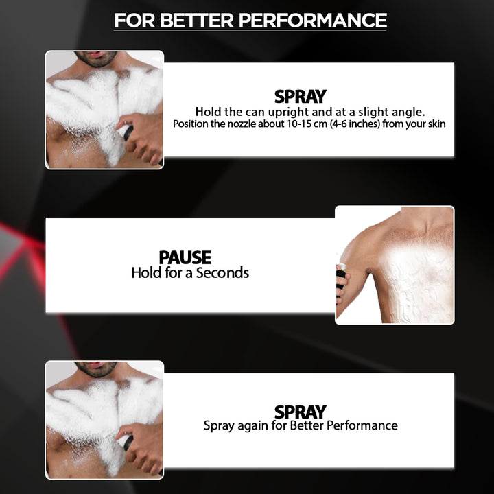 Hair Removal Spray for Men 100ml | Instant Hair Remover Spray | Painless Body Hair Removal for Men | Smooth & Hydrated Skin Formula