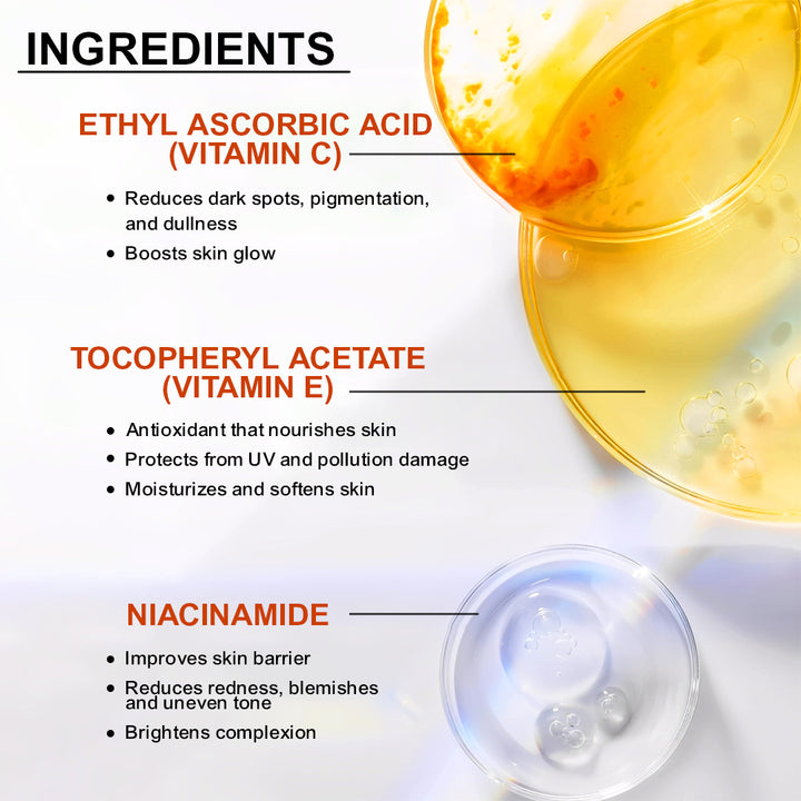 Vitamin C + E Super Face Wash 100ml | Brightening Face Cleanser with Niacinamide | Glow Boosting, Even Skin Tone & Antioxidant Protection