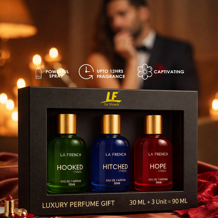 Best Fragrance for Unisex Aquatic and Citrus | Best Gift Hamper Set of 3 (Hang Out + Date Out + Look Out) Upto 24 hrs lasting (Eau De Parfum) | Perfume Gift Set for Men & Women