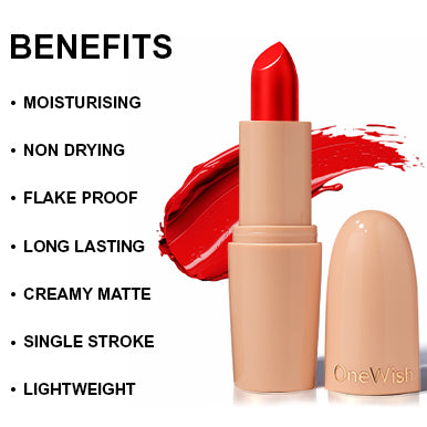 Creamy Matte Lipstick Coral Coded Shade 03 – Long Lasting Matte Lipstick, Full Coverage, Highly Pigmented Coral Lip Color for Women (3.8g) promises