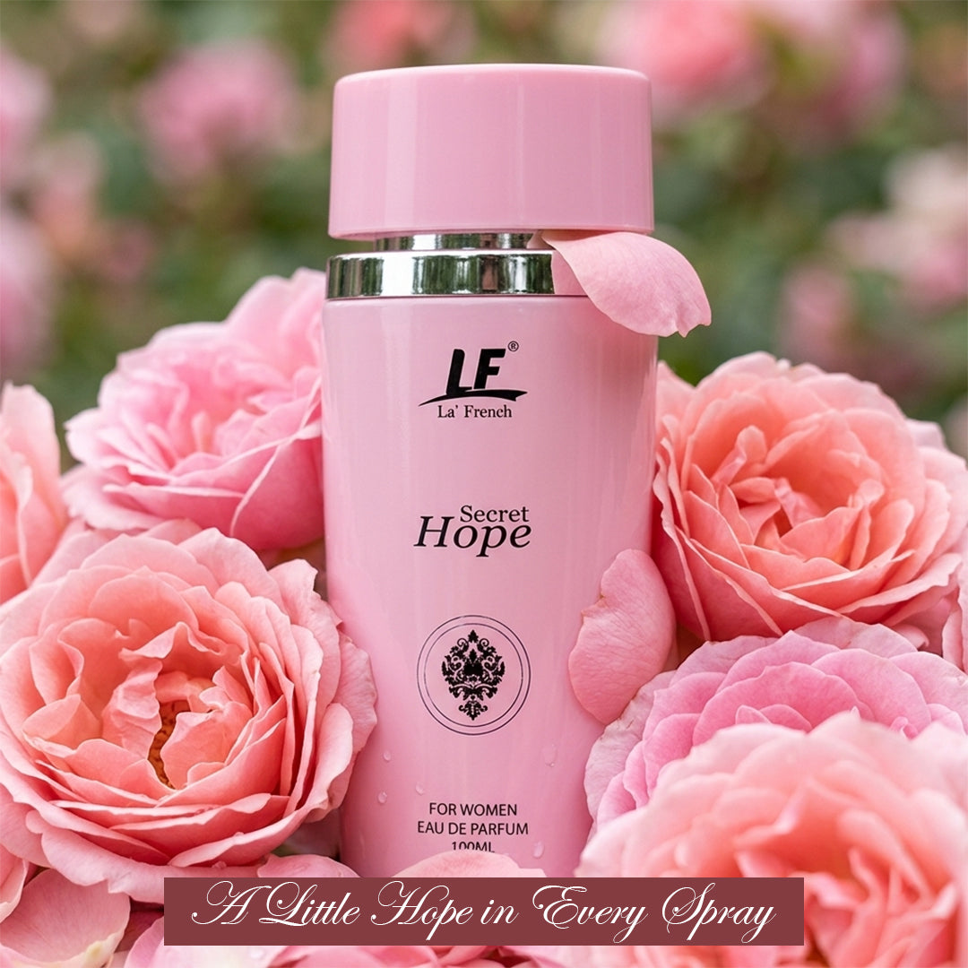 Secret Hope Eau De Parfum 100ml  | Sweet Floral Rose & Earthy Long-Lasting Perfume for Women