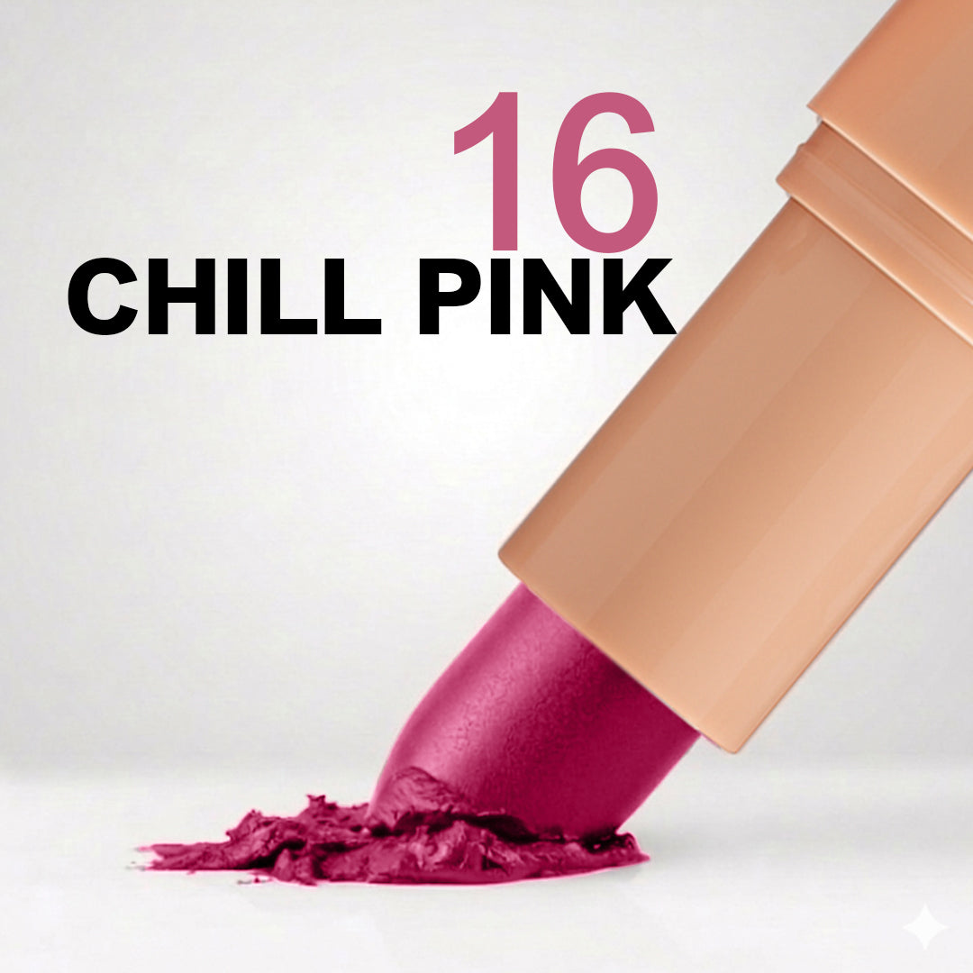 Creamy Matte Lipstick Chill Pink Shade 16 – Long Lasting Matte Lipstick, Full Coverage, Highly Pigmented Lip Color for Women (3.8g)