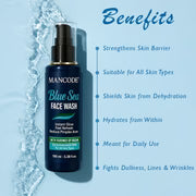 Blue Sea Face Wash 100ml | Deep Cleansing Face Wash for Men | Oil Control & Anti-Acne Formula | Hydrating & Refreshing Skincare