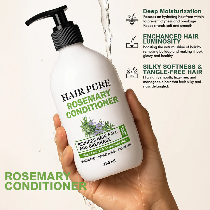 Hair Pure Rosemary Conditioner 250 ml - Anti Hair Fall and Conditioning Conditioner With Rosemary Extract for Strong and Smooth Hair