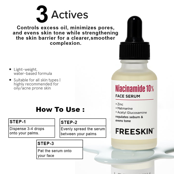 Niacinamide 10% Face Serum 30ml | Oil Control & Pore Minimizing Serum with Zinc | Brightening, Acne & Blemish Repair Serum for All Skin Types
