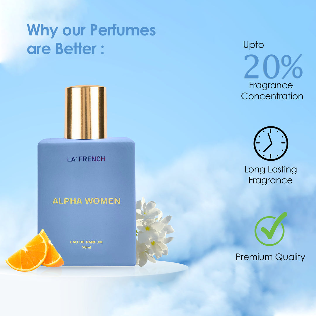 Alpha Women Perfume 50ml | Long Lasting Bold Floral Fruity Fragrance | Premium Eau De Parfum for Women | Confident & Powerful Feminine Scent