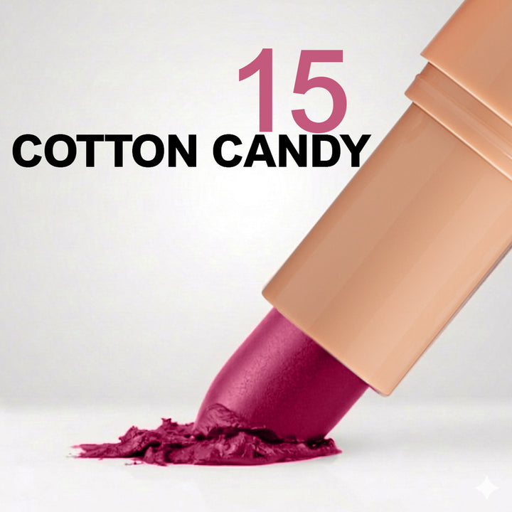 Creamy Matte Lipstick Cotton Candy Shade 15 – Long Lasting Matte Lipstick, Full Coverage, Highly Pigmented Lip Color for Women (3.8g)