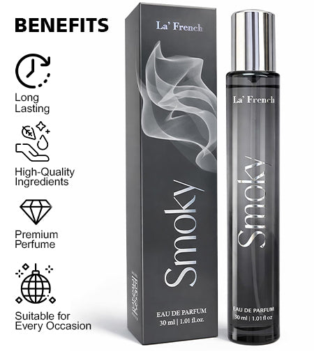 Smoky Perfume 30ml | Long Lasting Smoky Woody Spicy Fragrance for Men & Women | Premium Unisex Eau De Parfum | Dark & Intense Signature Scent promises