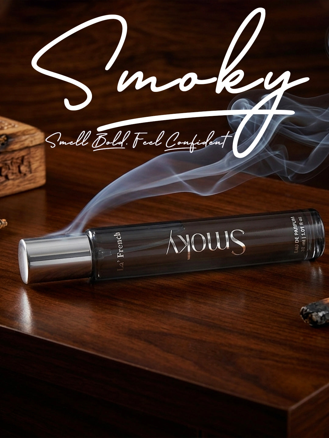 Smoky Perfume 30ml | Long Lasting Smoky Woody Spicy Fragrance for Men & Women | Premium Unisex Eau De Parfum | Dark & Intense Signature Scent