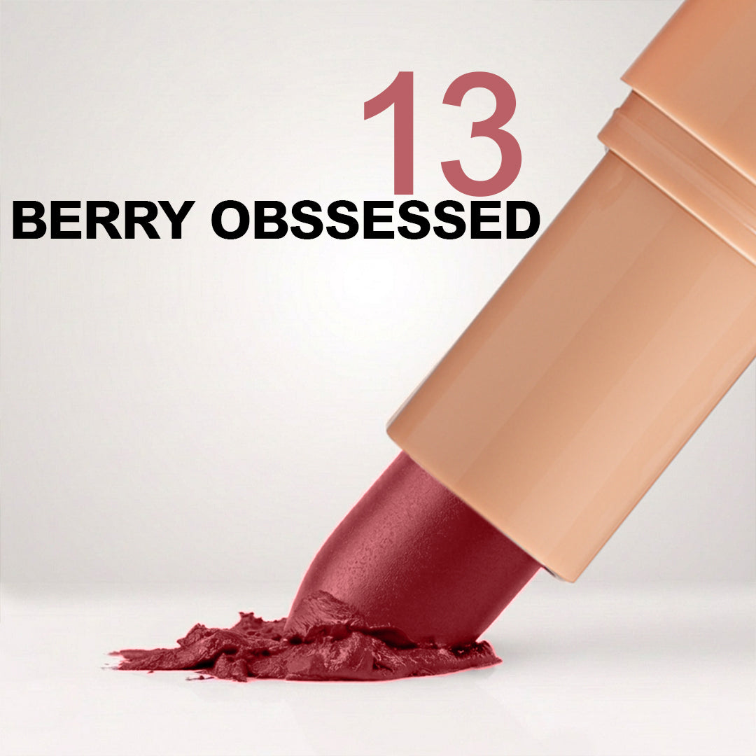Creamy Matte Lipstick Berry Obsessed Shade 13 – Long Lasting Matte Lipstick, Full Coverage, Highly Pigmented Lip Color for Women (3.8g)